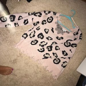 Boutique animal print sweater.